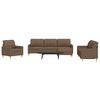 vidaXL Ensemble de canap&eacute;s 4 pcs avec repose-pied marron tissu