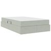 vidaXL Lit avec rangement et matelas Gris clair 120 x 200 cm Velours