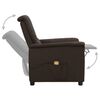 vidaXL Fauteuil de massage Marron fonc&eacute; Tissu