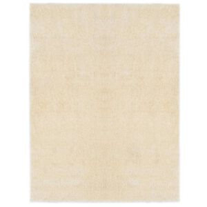 vidaXL Tapis d'aire shag Cr&egrave;me 120 x 160 cm Poly&eacute;thyl&egrave;ne