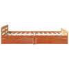 vidaXL Cadre de lit sans matelas cire marron 135x190cm bois pin massif