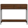 vidaXL Table console ch&ecirc;ne marron 100x34,5x75 cm bois d'ing&eacute;nierie