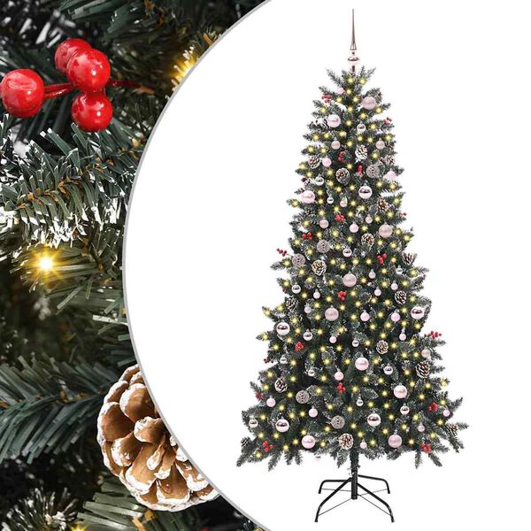 vidaXL Sapin de No&euml;l artificiel Vert 240 cm PVC, plastique et acier