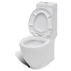 vidaXL Ensemble de toilette et bidet sur pied blanc c&eacute;ramique