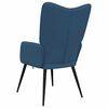 vidaXL Chaise de relaxation Bleu Tissu