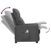 vidaXL Fauteuil &eacute;lectrique de massage Gris fonc&eacute; Tissu