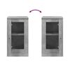 vidaXL Buffets 2 pcs gris béton 37,5x35,5x67,5 cm bois d'ingénierie