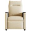 vidaXL Fauteuil inclinable Cr&egrave;me Tissu