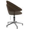 vidaXL Chaise pivotante de salle &agrave; manger Marron fonc&eacute; Tissu