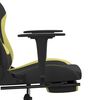 vidaXL Chaise de jeu avec repose-pied Noir et vert clair