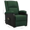 vidaXL Fauteuil de massage Vert fonc&eacute; Tissu