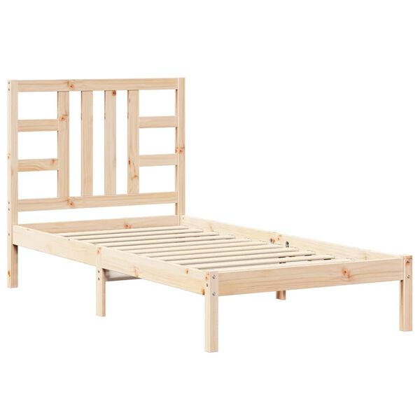 vidaXL Cadre de lit sans matelas 90x200 cm bois massif