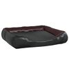 vidaXL Lit pour chien Noir et marron 105x80x25 cm Similicuir