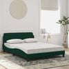 vidaXL Lit avec matelas Dover vert fonc&eacute; 120x200 cm velours