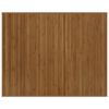 vidaXL Tapis rectangulaire marron 80x100 cm bambou