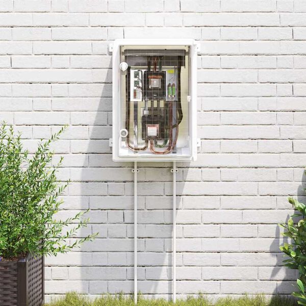 vidaXL Armoire de contr&ocirc;le Gris 35 x 19,5 x 50 cm Plastic ABS