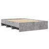 vidaXL Cadre de lit sans matelas gris b&eacute;ton 140x200 cm bois ing&eacute;nierie