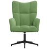 vidaXL Chaise de relaxation Vert clair Velours