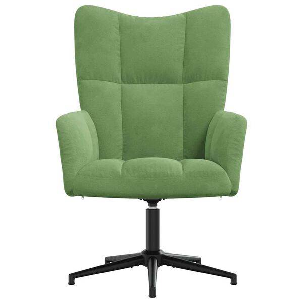 vidaXL Chaise de relaxation Vert clair Velours