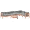 vidaXL Salon de jardin 8 pcs avec coussins sapin douglas solide