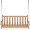 vidaXL Balancelle avec coussin taupe 120 cm Bois de teck solide