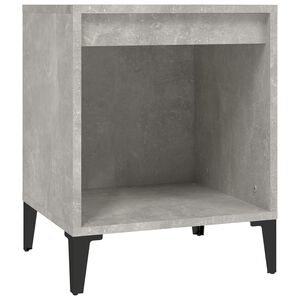 vidaXL Table de chevet Gris b&eacute;ton 40x35x50 cm