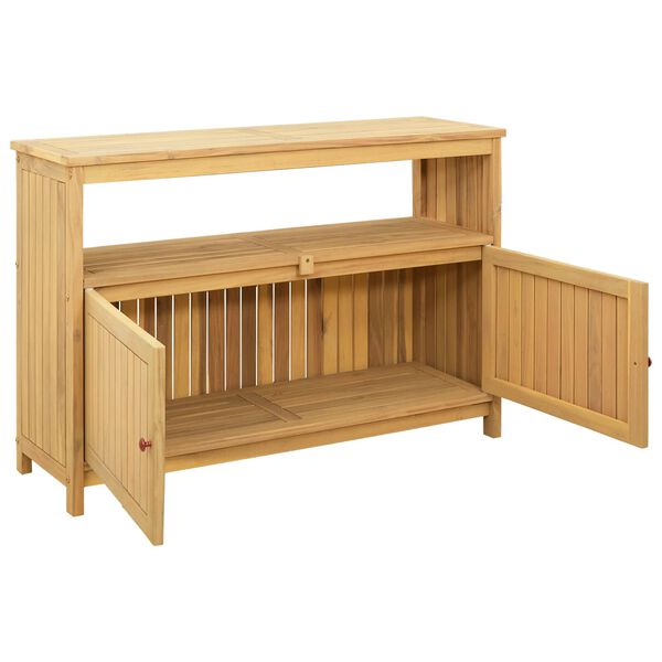 vidaXL Table console de jardin 110x35x75 cm bois massif d'acacia