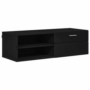 vidaXL Cabinet en Bois Noir 100,5 x 39 x 30 cm Bois d'ingénierie