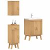 vidaXL Ensemble de mobilier de salle de bain avec tiroir 3 pcs Marron
