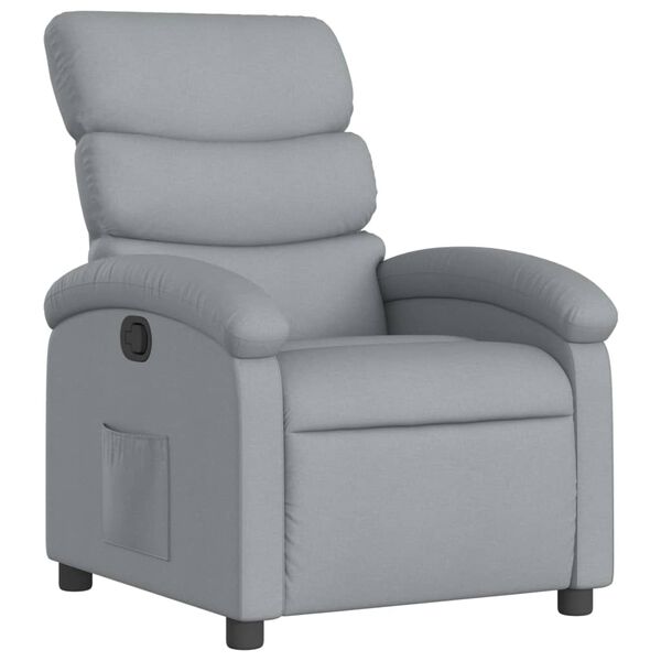 vidaXL Fauteuil inclinable gris clair tissu