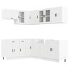 vidaXL Ensemble d'armoires cuisine 11pcs Porto blanc bois d'ing&eacute;nierie