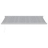 vidaXL Auvent r&eacute;tractable anthracite et blanc 4x3 m tissu et aluminium