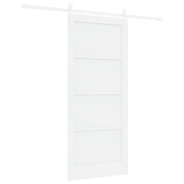 vidaXL Porte coulissante Blanc 86 x 198,5 cm Pin massif