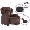 vidaXL Fauteuil inclinable &eacute;lectrique marron similicuir