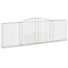 vidaXL Paniers à gabions arqués 7 pcs 400x30x120/140 cm Fer galvanisé