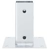 vidaXL Bases de poteau carrées 4 pcs argent 71x71 mm acier galvanisé