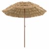 vidaXL Parasol de plage Naturel 255 x 255 x 255 cm Polyester et Acier