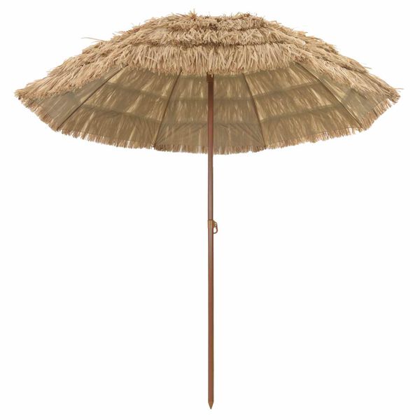 vidaXL Parasol de plage Naturel 255 x 255 x 255 cm Polyester et Acier