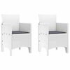 vidaXL Chaise de jardin 2 pcs Blanc 53 x 49 x 85 cm Polypropyl&egrave;ne
