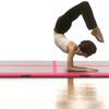 vidaXL Tapis gonflable de gymnastique avec pompe 300x100x10cm PVC Rose