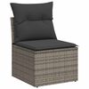 vidaXL Salon de jardin avec coussins 10 pcs gris clair r&eacute;sine tress&eacute;e