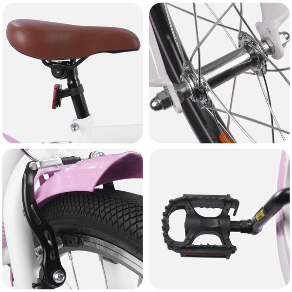 vidaXL V&eacute;lo pour Enfants 18 Pouces pour les 5-7 ans Rose clair