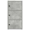 vidaXL Bibliothèque gris béton 40x24x77 cm bois d'ingénierie