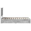 vidaXL Lit de Rangement Gris b&eacute;ton 75 x 190 cm Bois d'ing&eacute;nierie