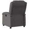 vidaXL Fauteuil de massage inclinable gris cuir véritable