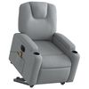 vidaXL Fauteuil inclinable de massage &eacute;lectrique Gris clair Tissu