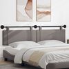 vidaXL T&ecirc;te de lit suspendue Montage mural Taupe 210 x 55 x 5 cm tissu