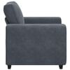vidaXL Fauteuil gris fonc&eacute; 60 cm velours