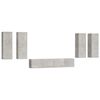 vidaXL Ensemble de meubles TV 6 pcs Gris b&eacute;ton Bois d'ing&eacute;nierie