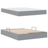 vidaXL Lit avec rangement et matelas Gris clair 140 x 200 cm Polyester